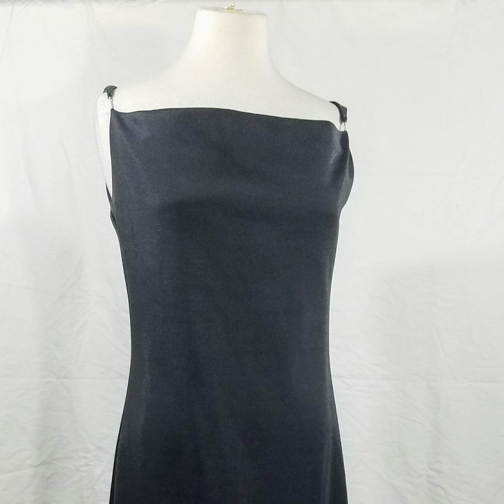 Tokyo Fashion Grey High Back Knee Length Dress, L